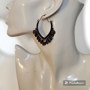 3/$30 Bronze Chandalier Hoop Earrings